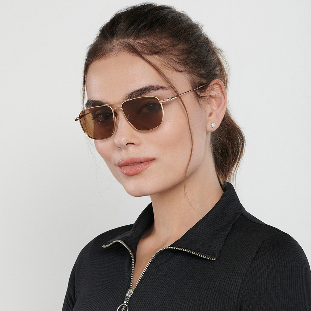 Vincent Chase Online Gold Full Rim Rectangle left side