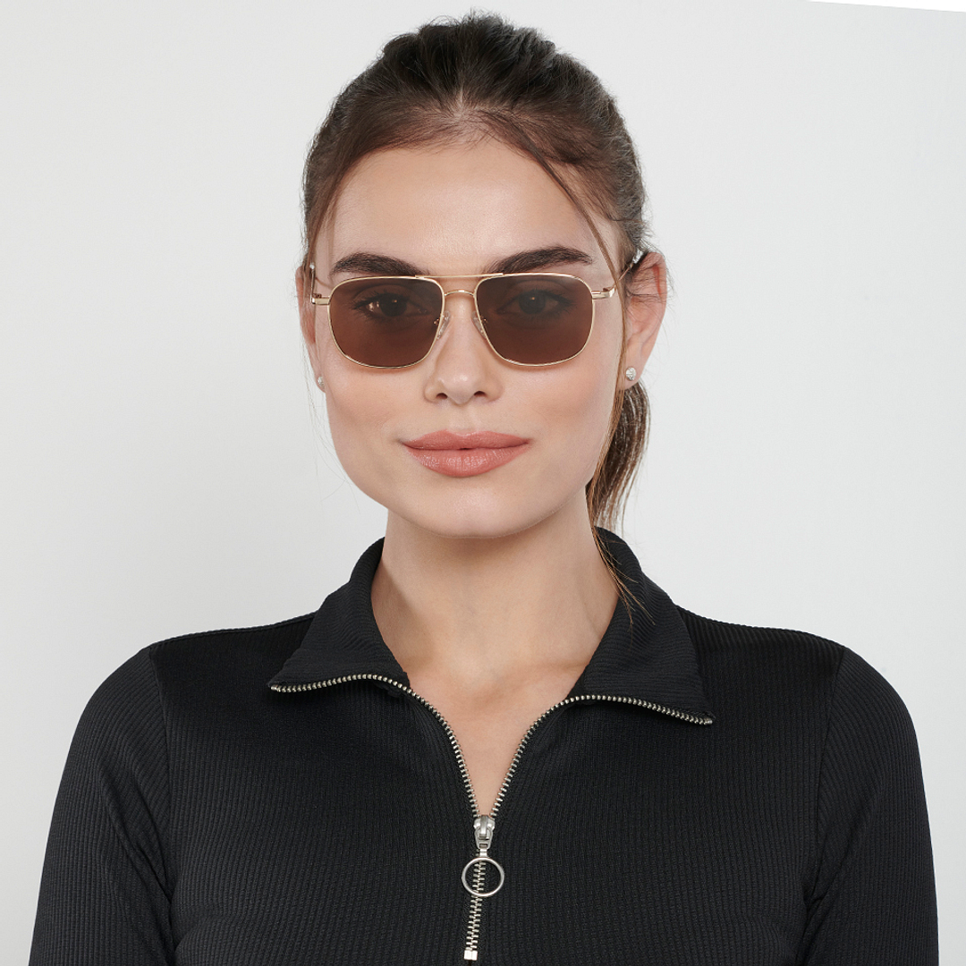 Vincent Chase Online Gold Full Rim Rectangle right side