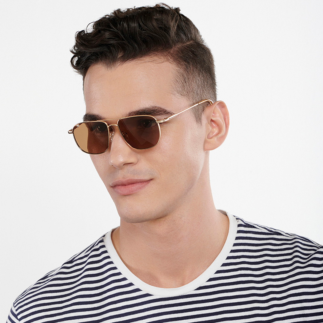 Vincent Chase Online Gold Full Rim Rectangle left side