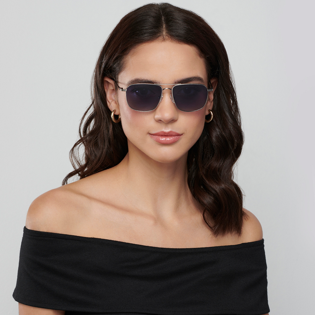 Vincent Chase Polarized Gunmetal Full Rim Rectangle left side