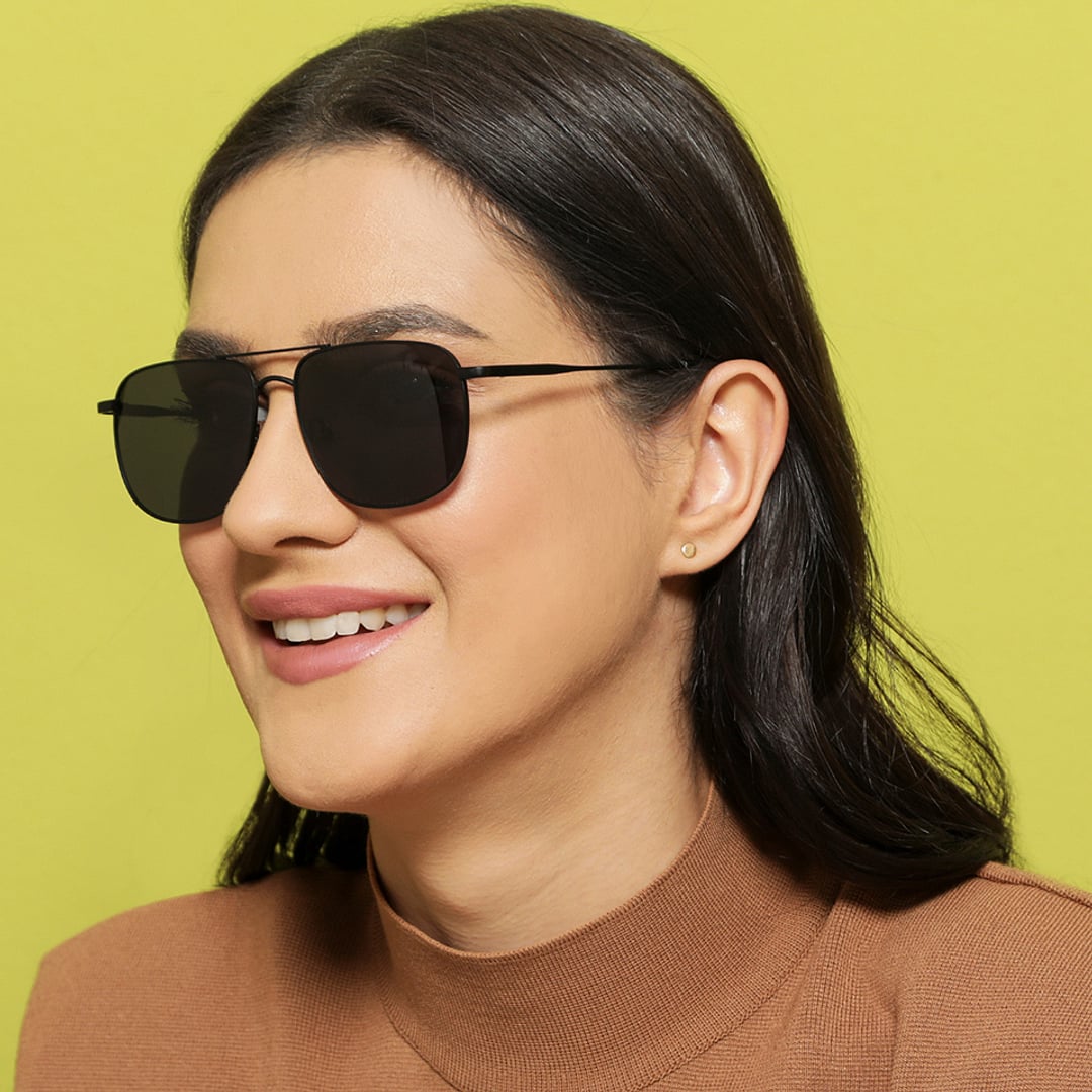 Vincent Chase Polarized Black Full Rim Square left side