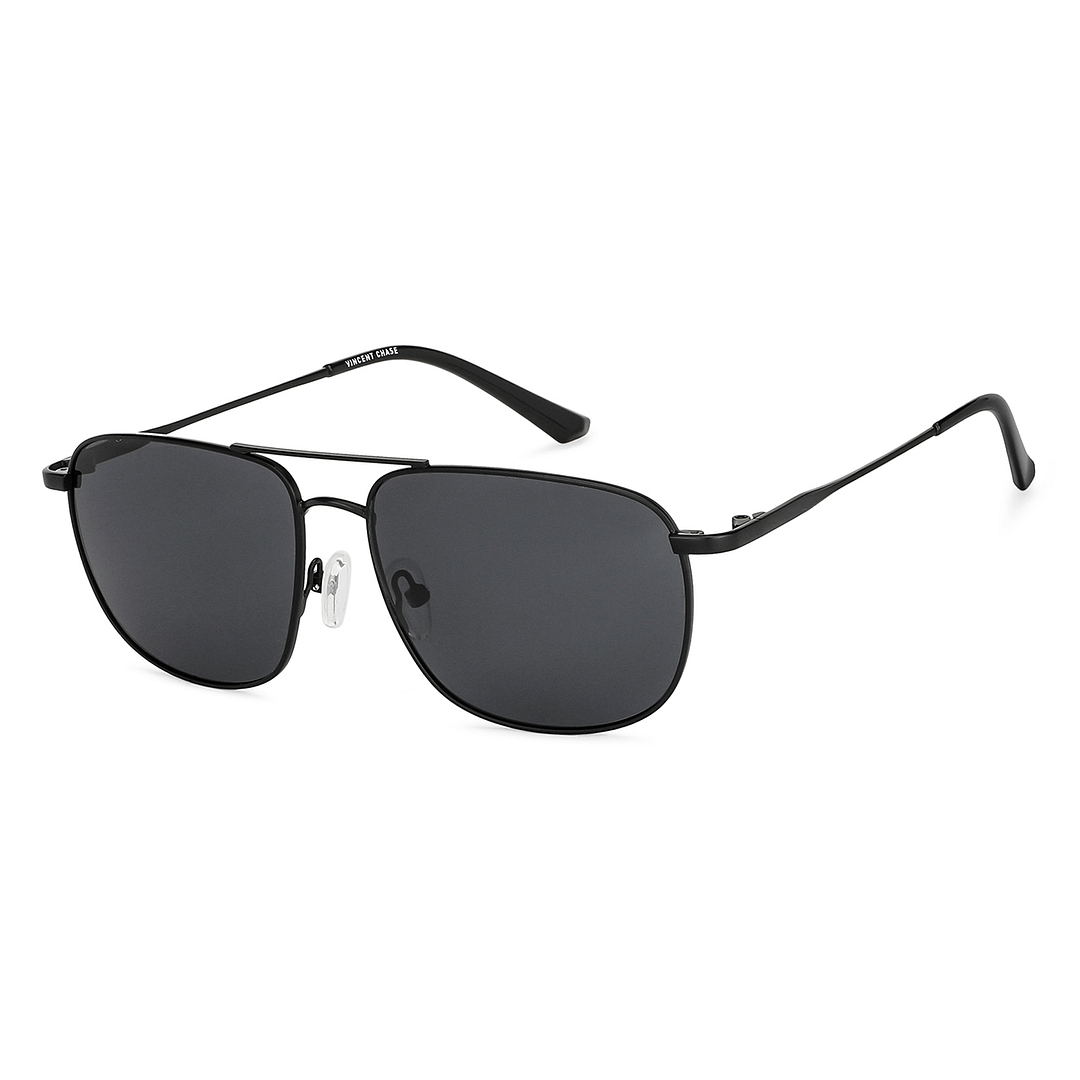 Vincent Chase Polarized Black Full Rim Square left side