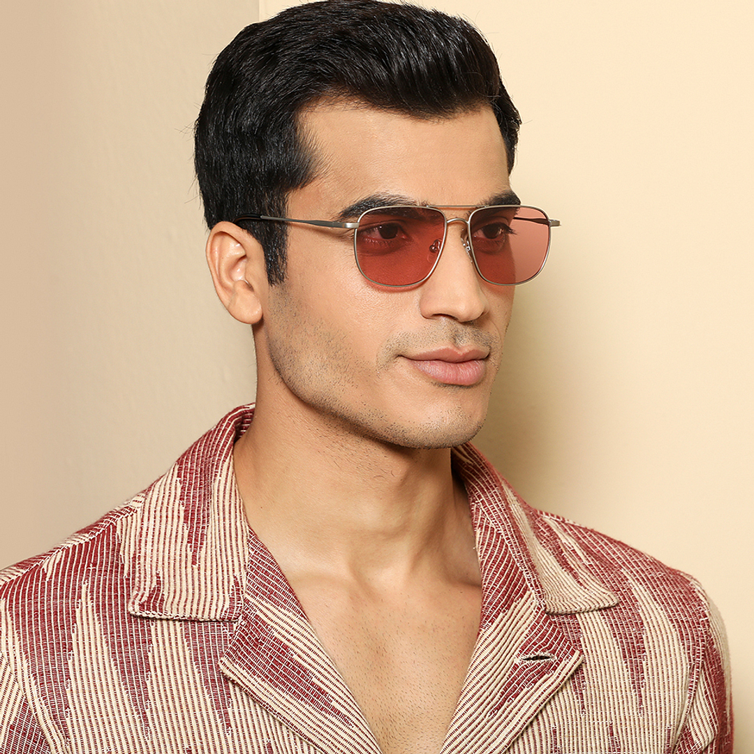 Vincent Chase Online Silver Full Rim Square left side