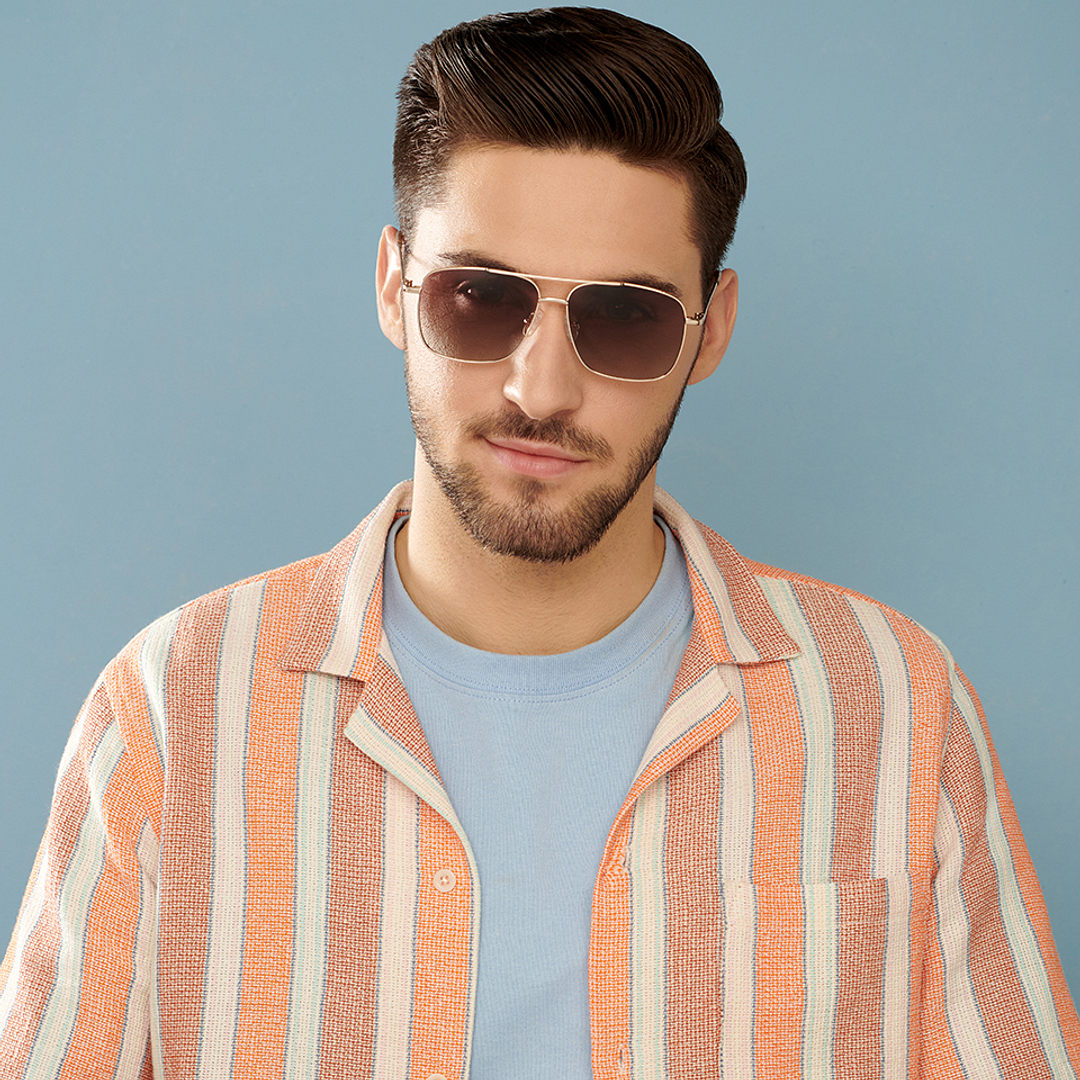 Vincent Chase Online Gold Full Rim Square left side