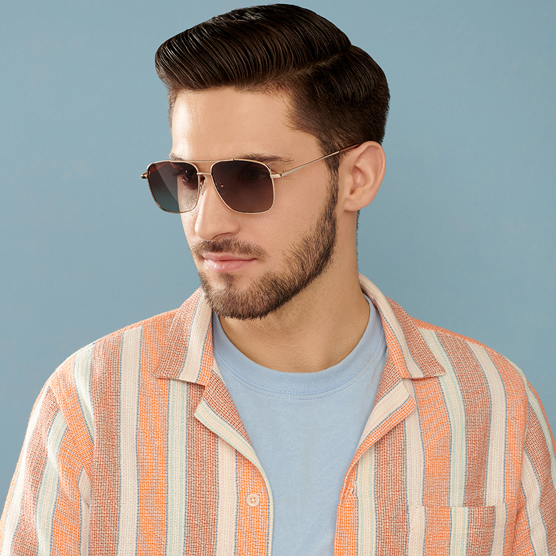 Vincent Chase Online Gold Full Rim Square right side
