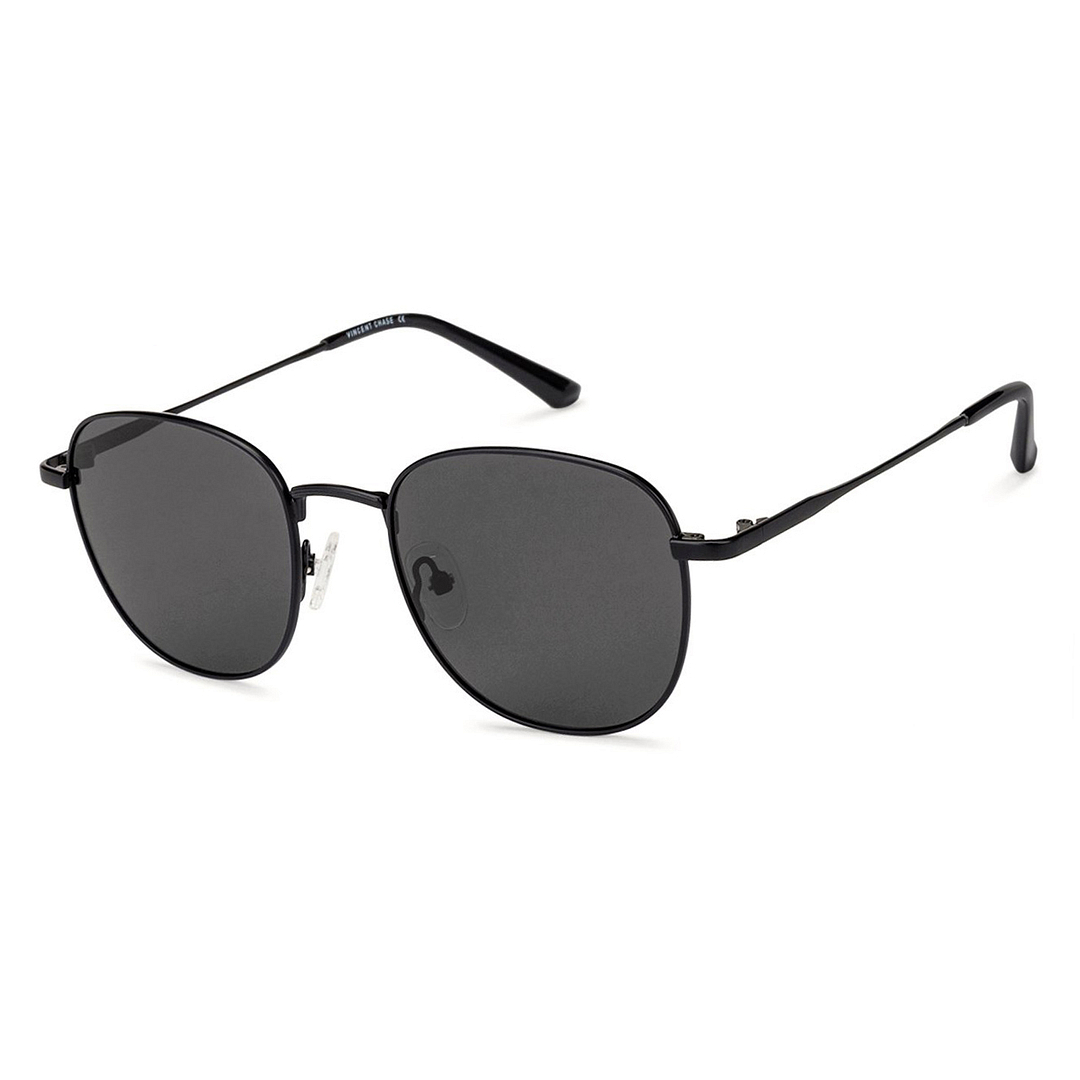 Vincent Chase Polarized Black Full Rim Round left side
