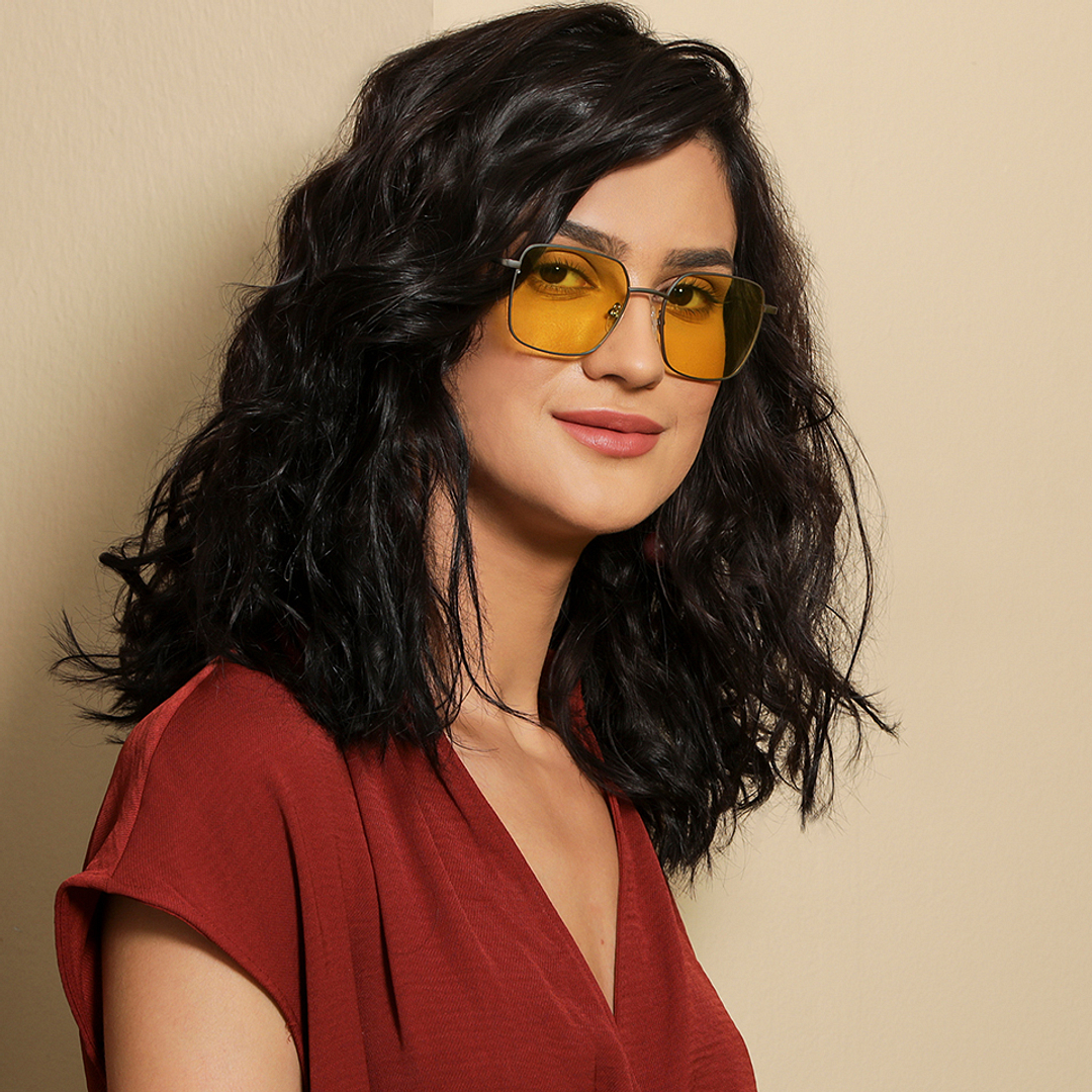 Vincent Chase Online Gunmetal Full Rim Rectangle left side