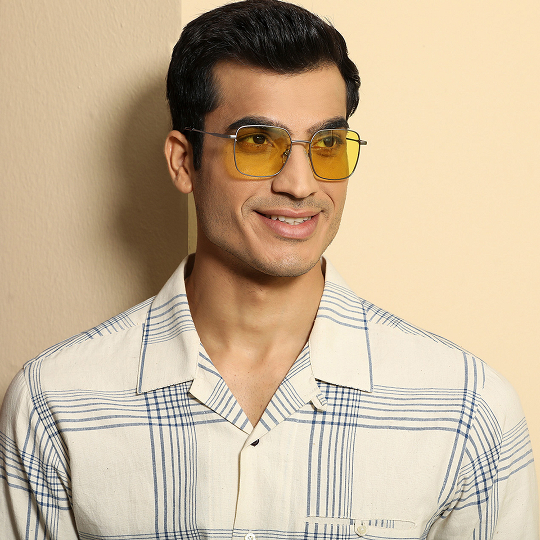 Vincent Chase Online Gunmetal Full Rim Rectangle right side