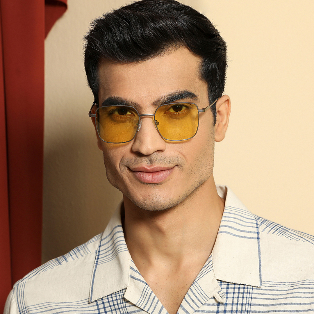 Vincent Chase Online Gunmetal Full Rim Rectangle right side