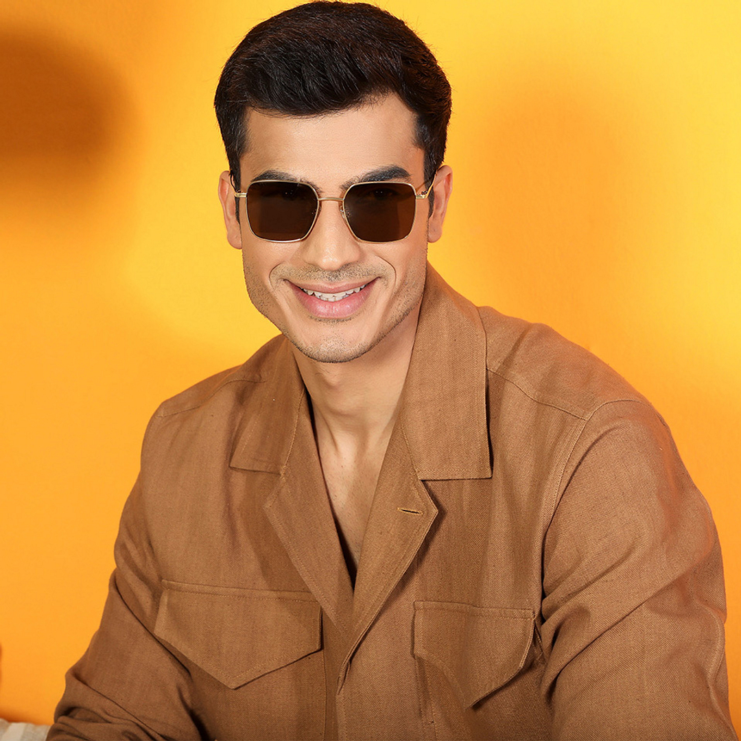 Vincent Chase Online Gold Full Rim Rectangle left side