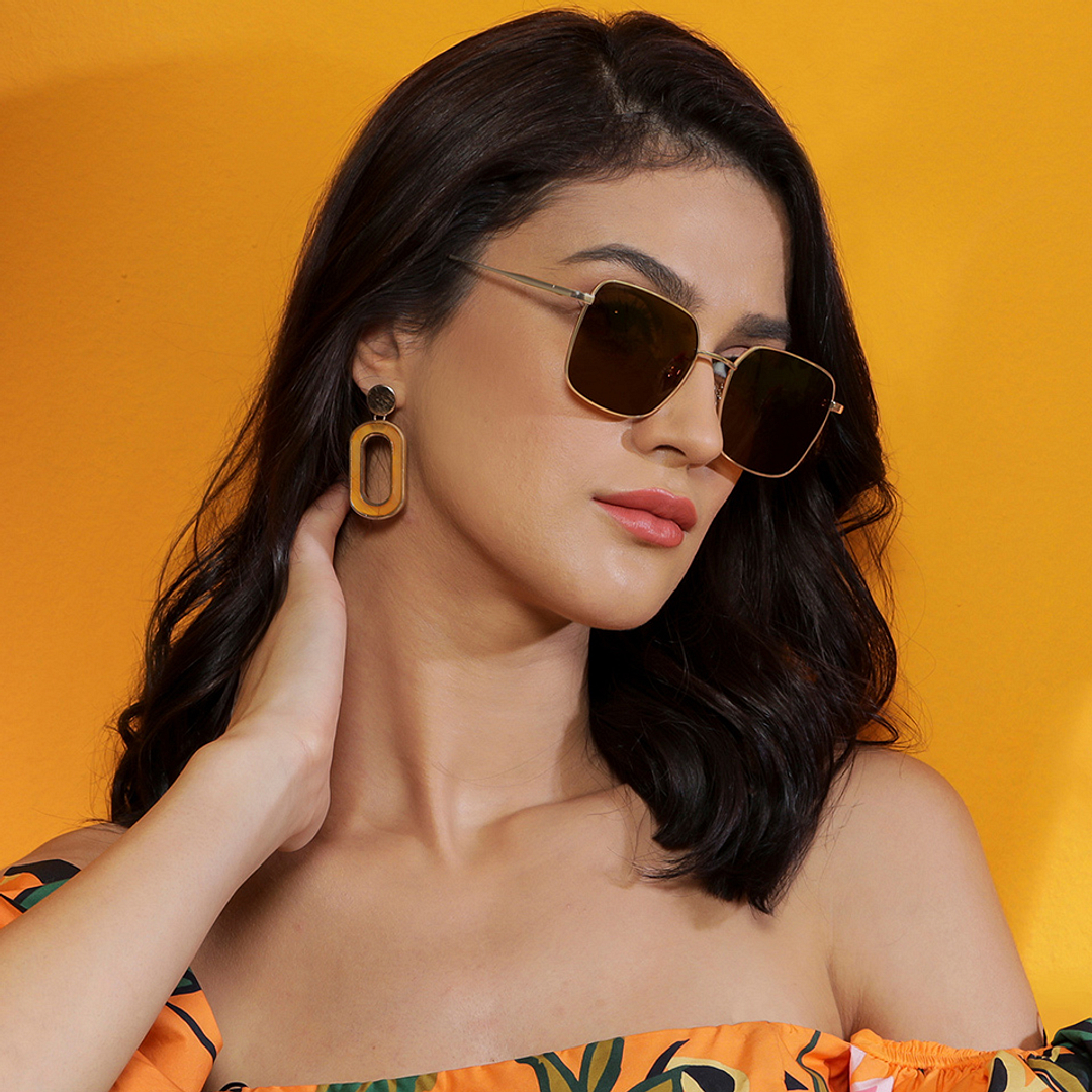 Vincent Chase Online Gold Full Rim Rectangle left side