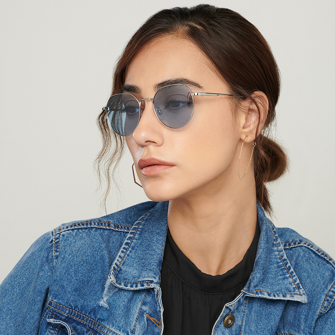 Vincent Chase Online Silver Full Rim Geometric right side