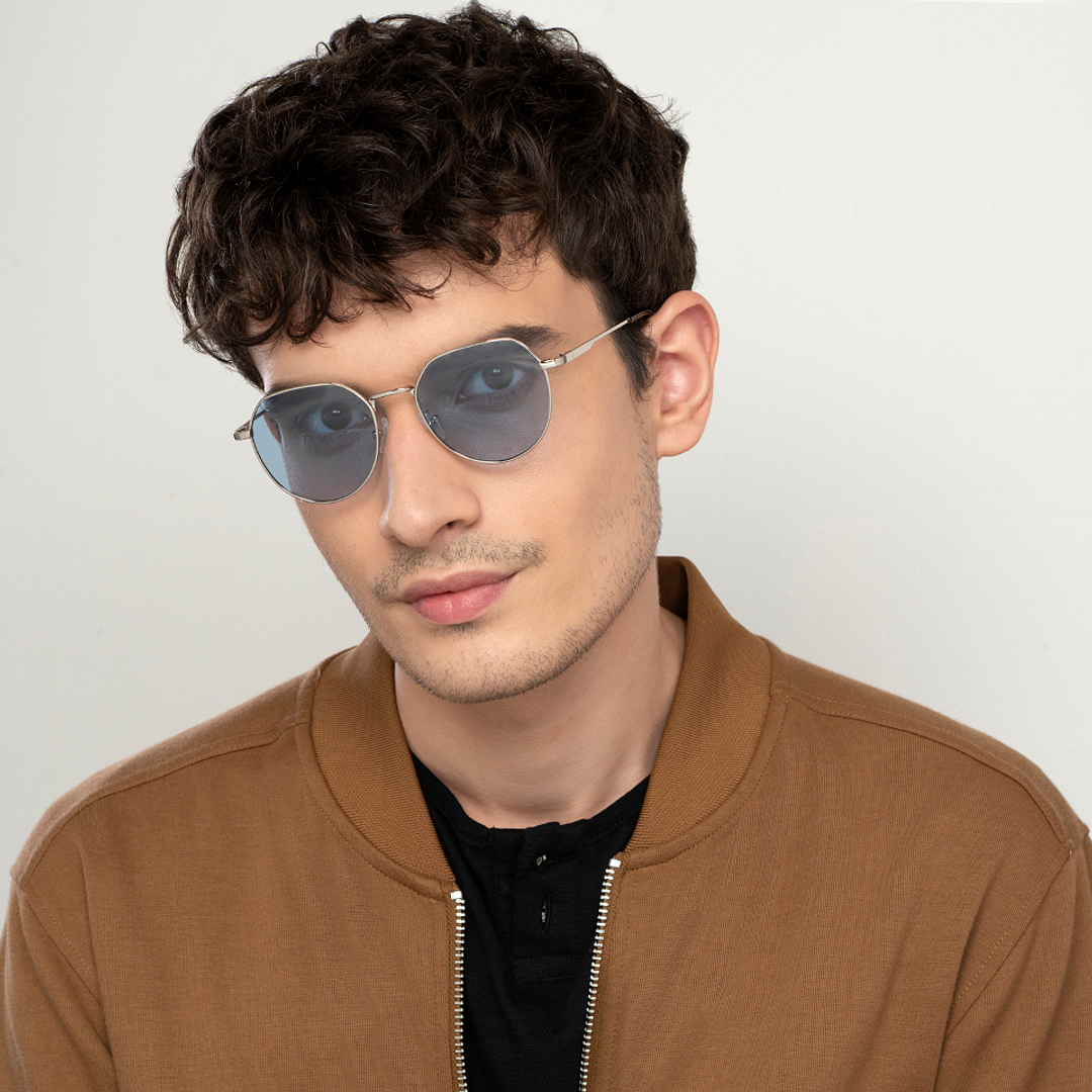 Vincent Chase Online Silver Full Rim Geometric right side