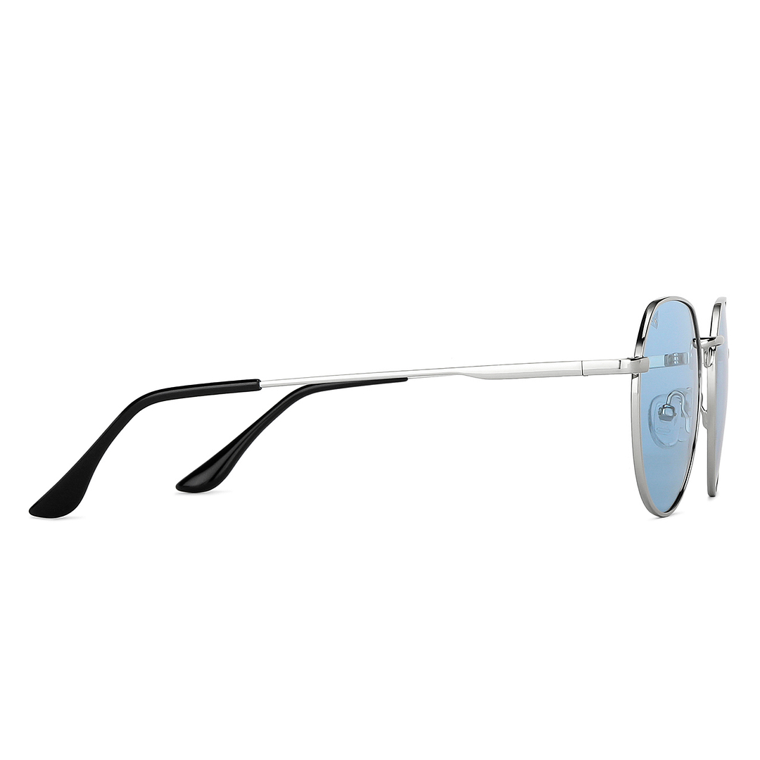 Vincent Chase Online Silver Full Rim Geometric left side