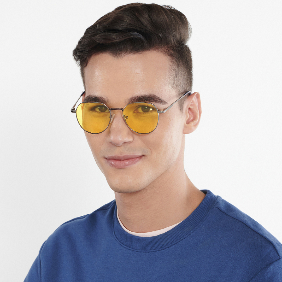 Vincent Chase Online Gunmetal Full Rim Geometric right side