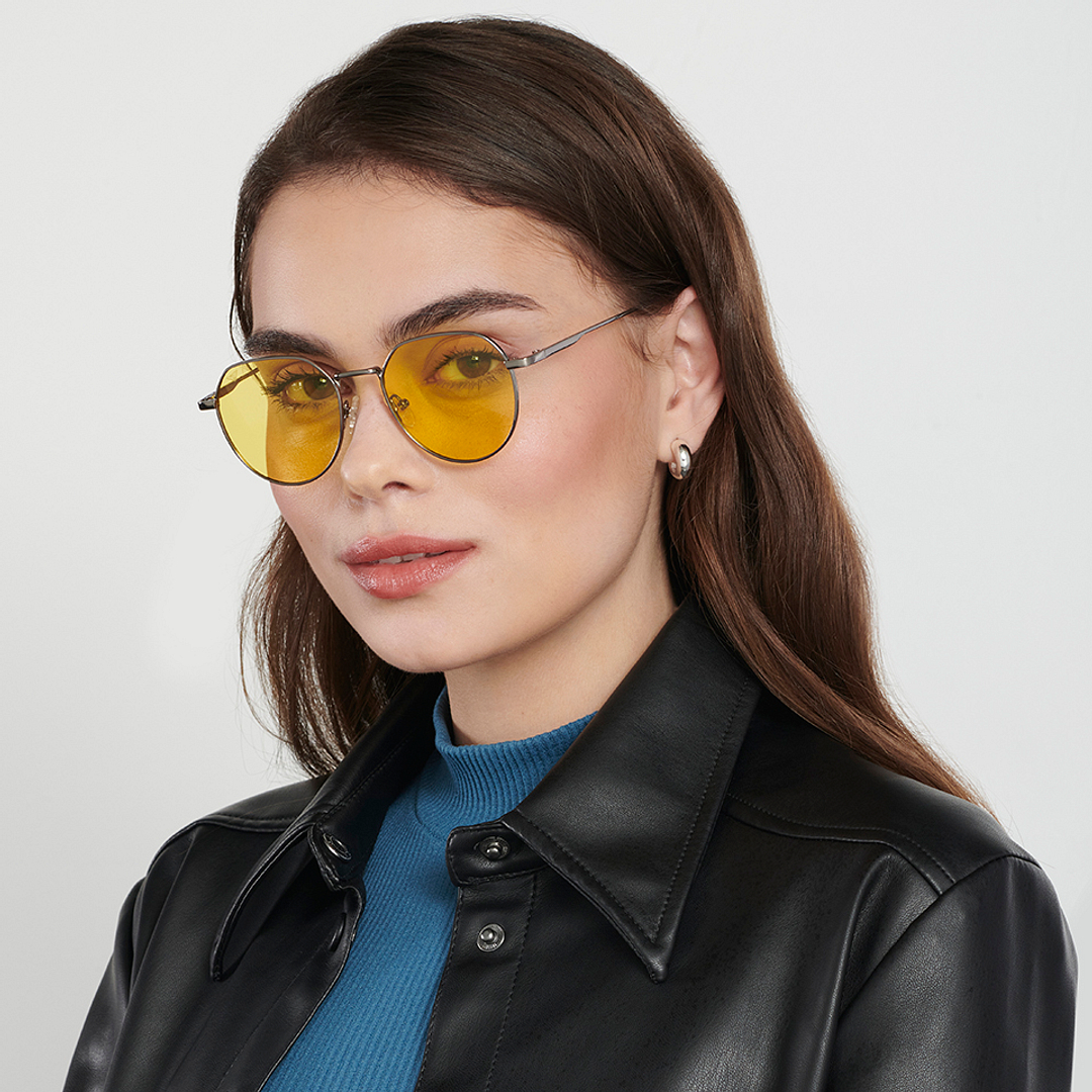 Vincent Chase Online Gunmetal Full Rim Geometric right side