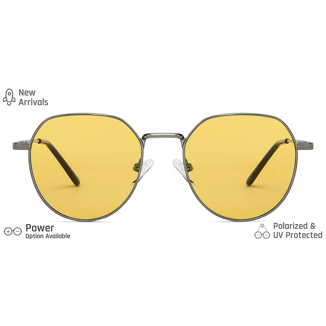 Vincent Chase Online Gunmetal Full Rim Geometric left side