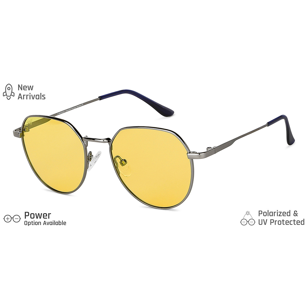 Vincent Chase Online Gunmetal Full Rim Geometric right side