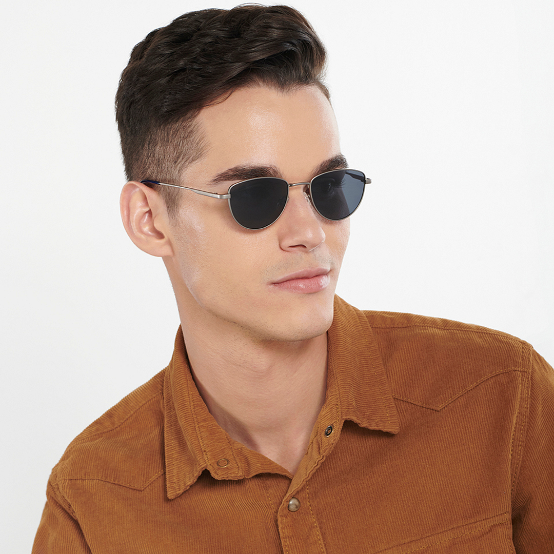 Vincent Chase Online Gunmetal Full Rim Cat Eye left side