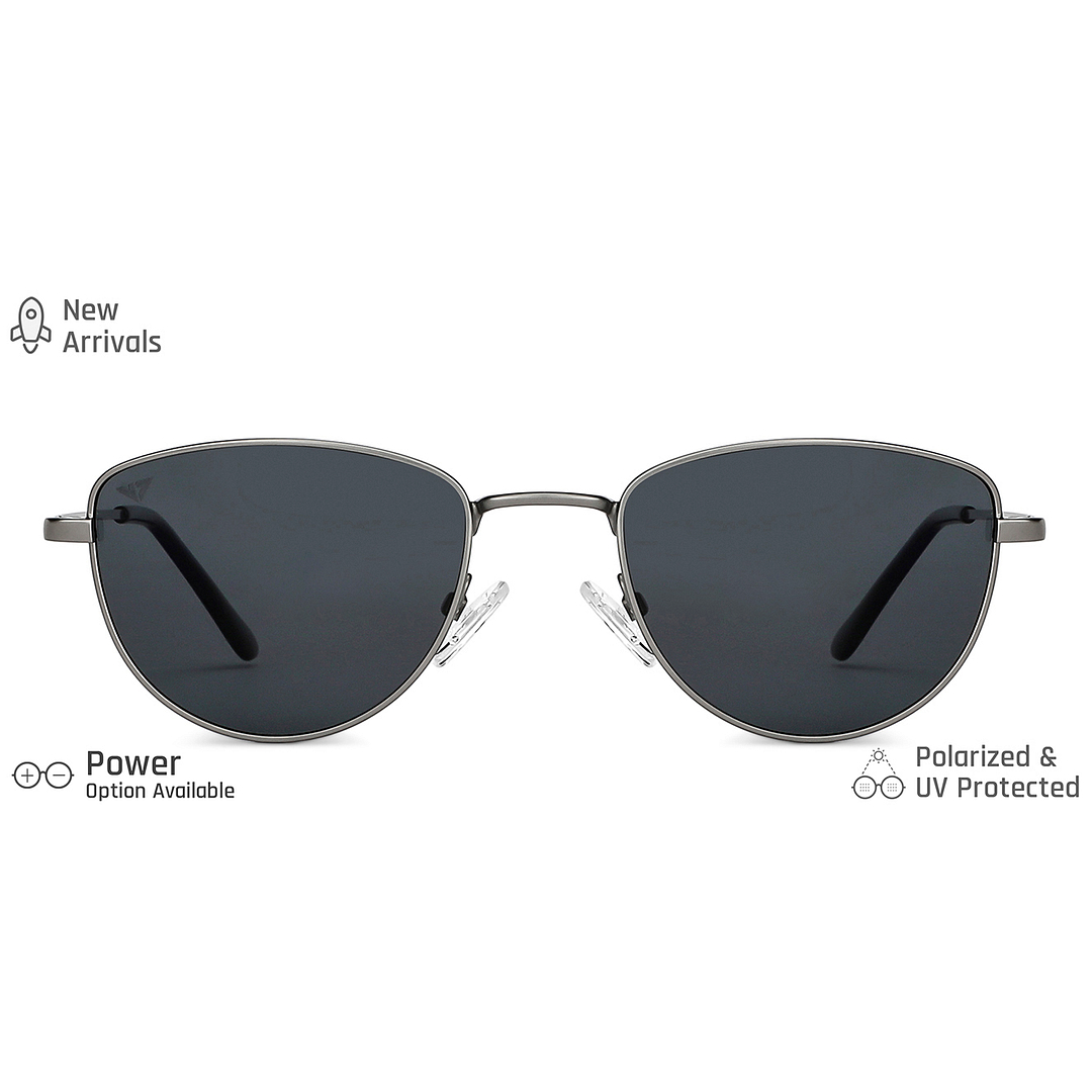 Vincent Chase Online Gunmetal Full Rim Cat Eye left side