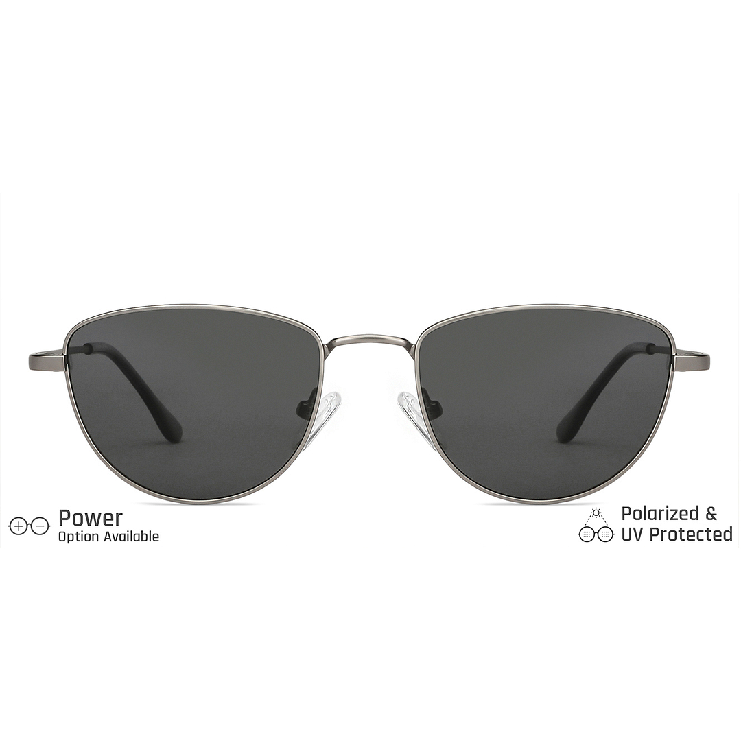 Vincent Chase Online Gunmetal Full Rim Cat Eye left side