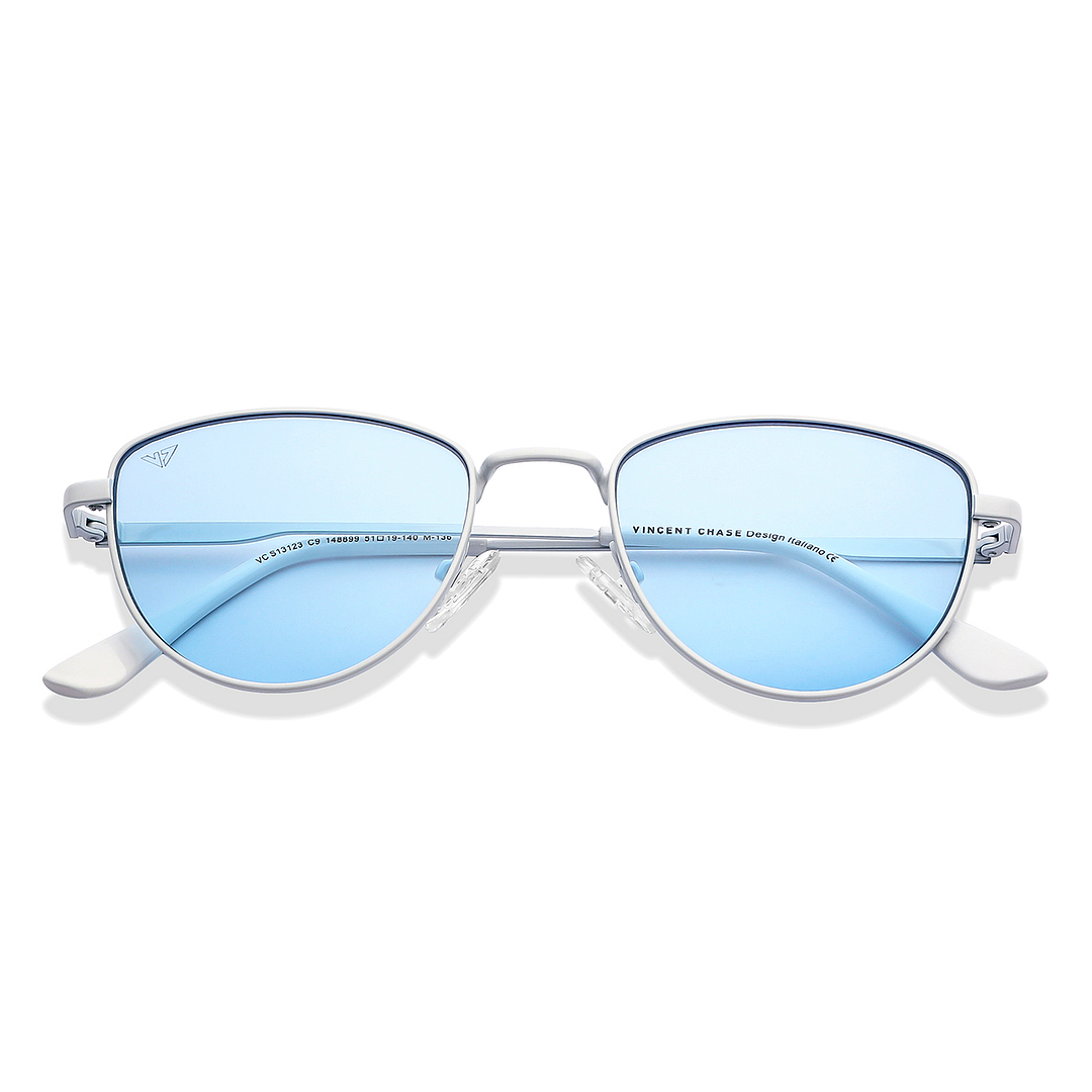 Vincent Chase Online White Full Rim Cat Eye left side