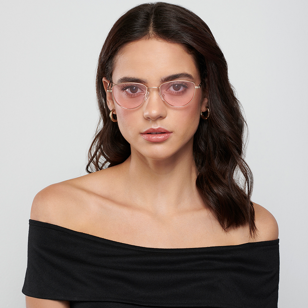 Vincent Chase Online Gold Full Rim Cat Eye left side