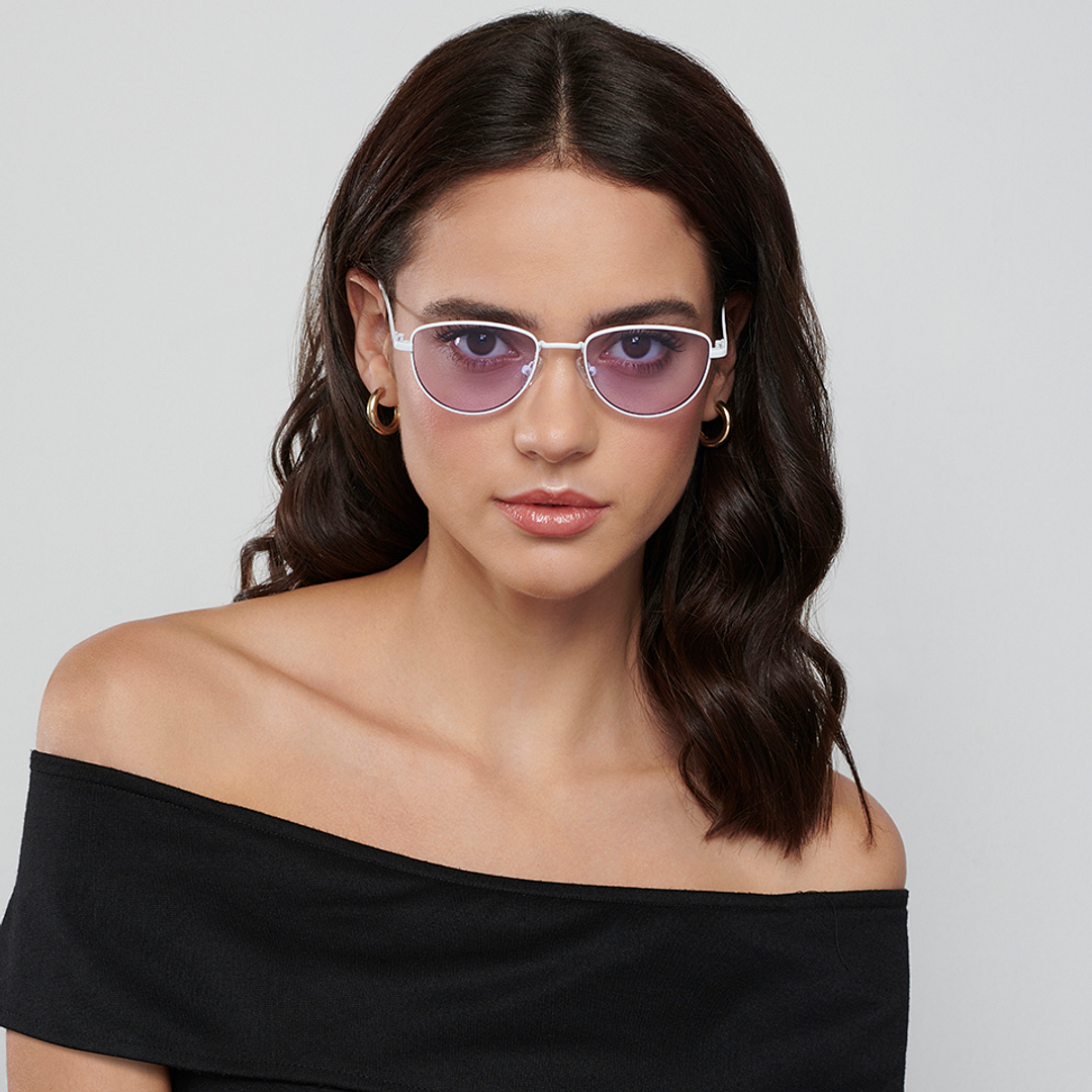 Vincent Chase Online White Full Rim Cat Eye left side