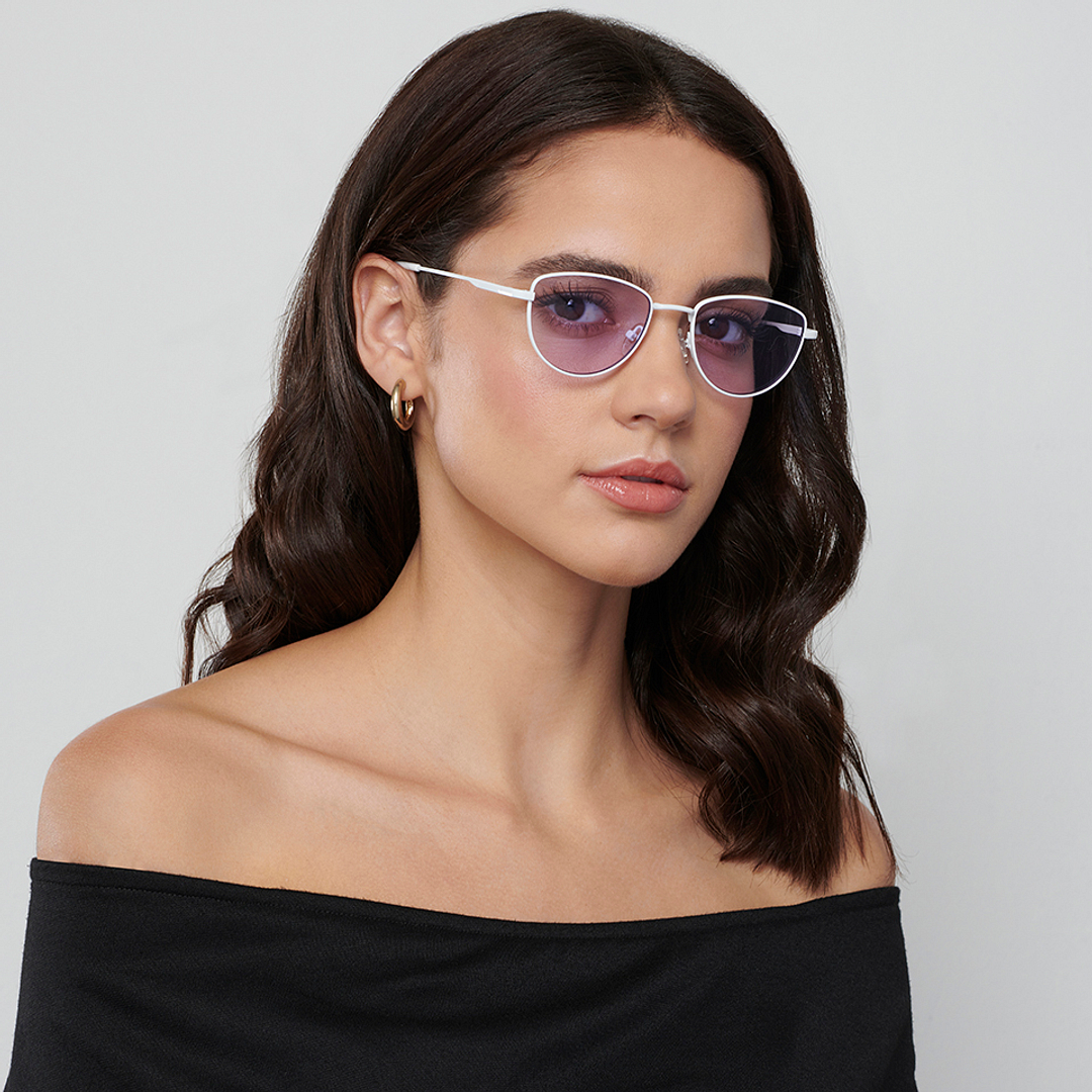 Vincent Chase Online White Full Rim Cat Eye right side