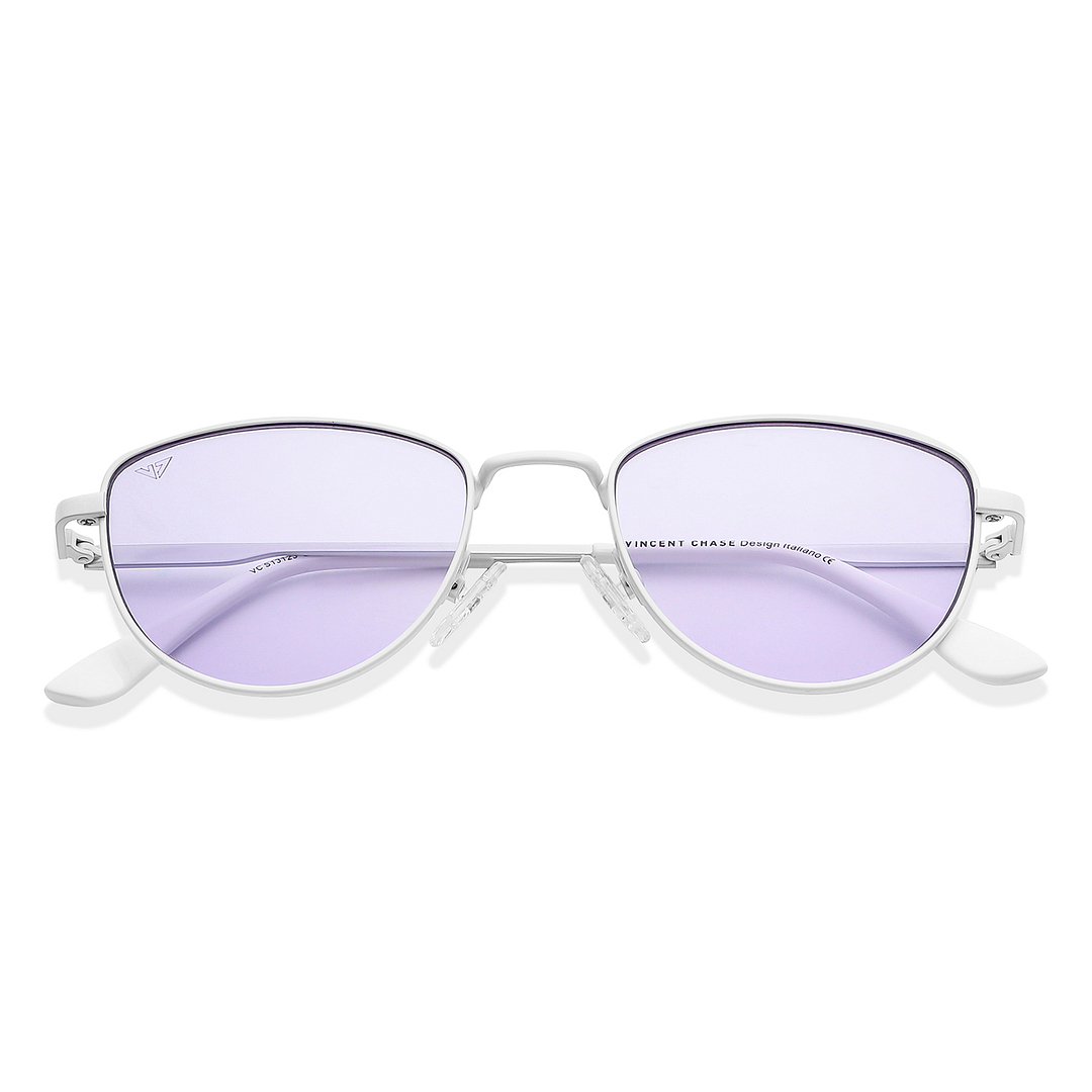 Vincent Chase Online White Full Rim Cat Eye left side