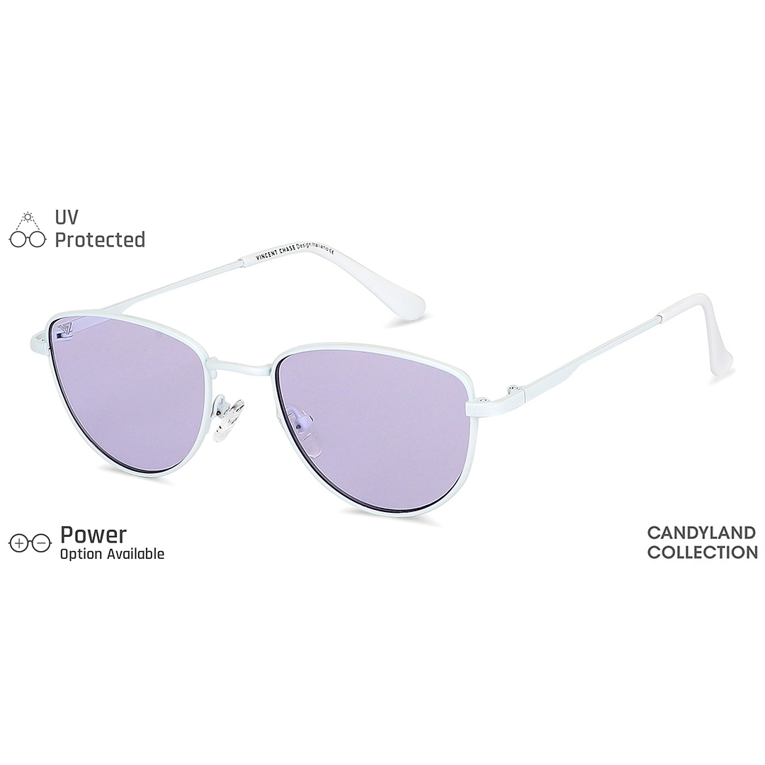 Vincent Chase Online White Full Rim Cat Eye right side