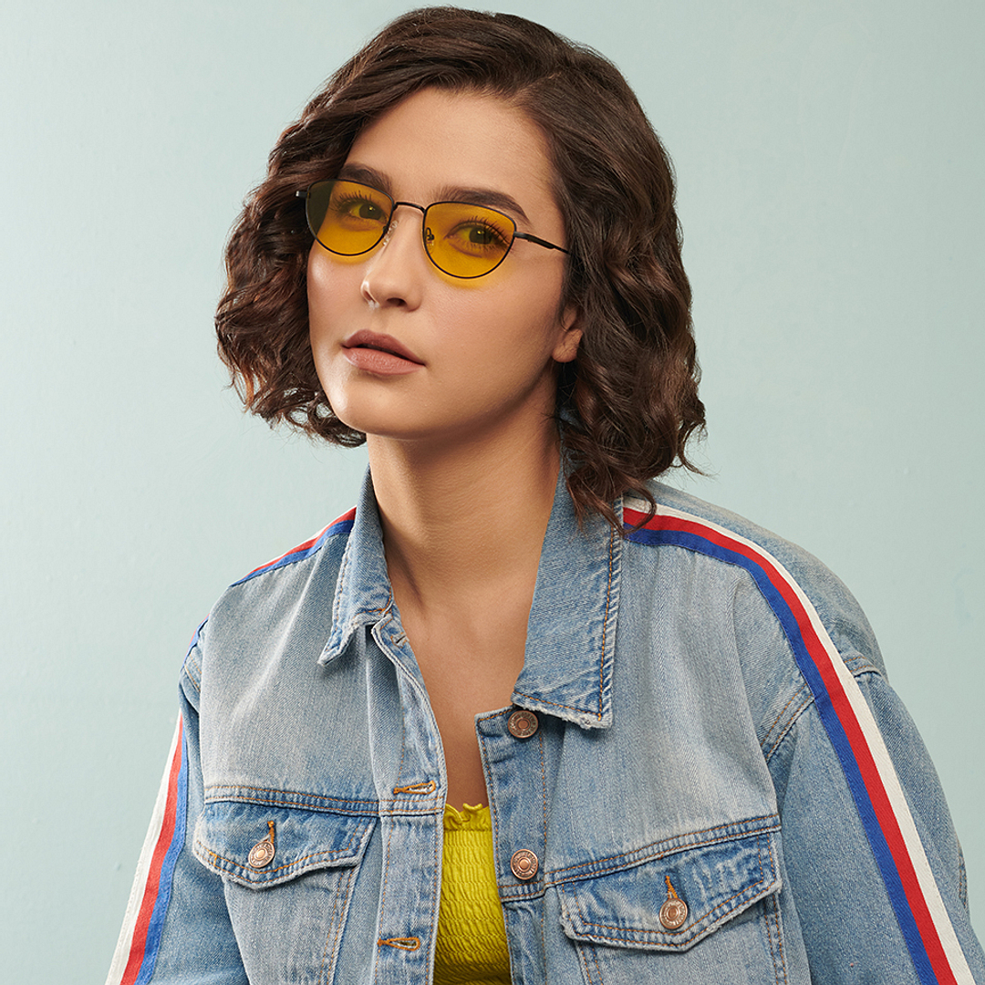 Vincent Chase Online Black Full Rim Cat Eye left side