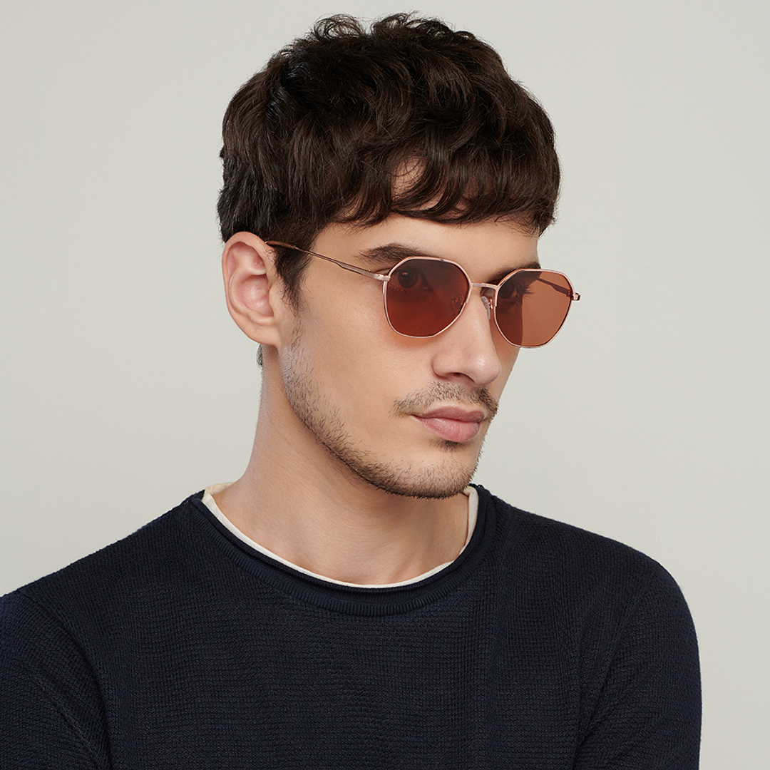 Vincent Chase Online Gold Full Rim Geometric left side