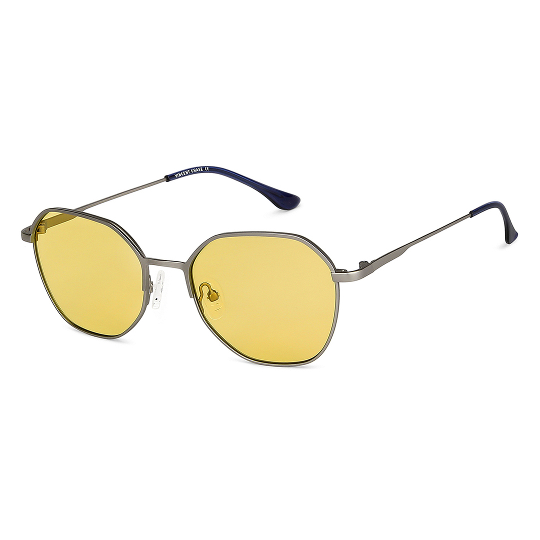 Vincent Chase Online Gunmetal Full Rim Geometric left side