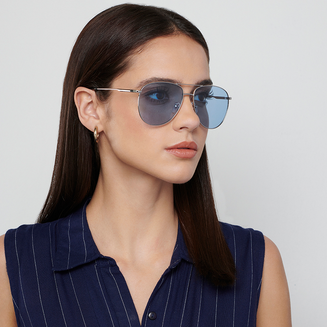 Vincent Chase Online Silver Full Rim Aviator right side