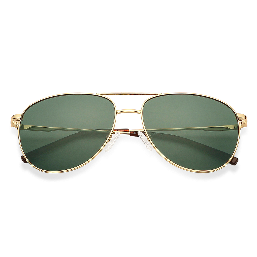 Vincent Chase Online Gold Full Rim Aviator left side