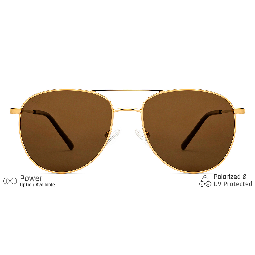 Vincent Chase Online Gold Full Rim Aviator left side
