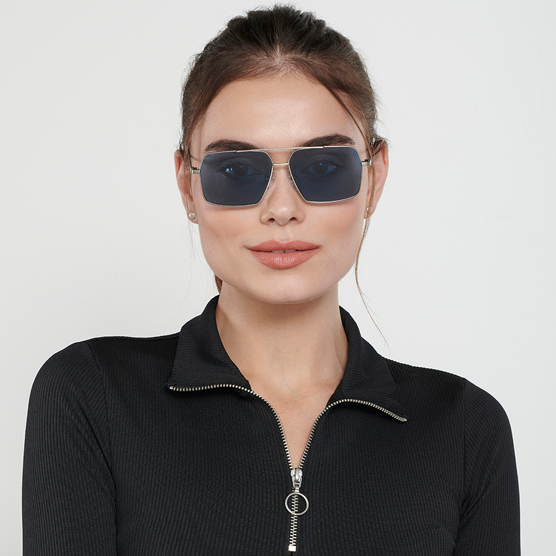 Vincent Chase Online Gunmetal Full Rim Rectangle left side