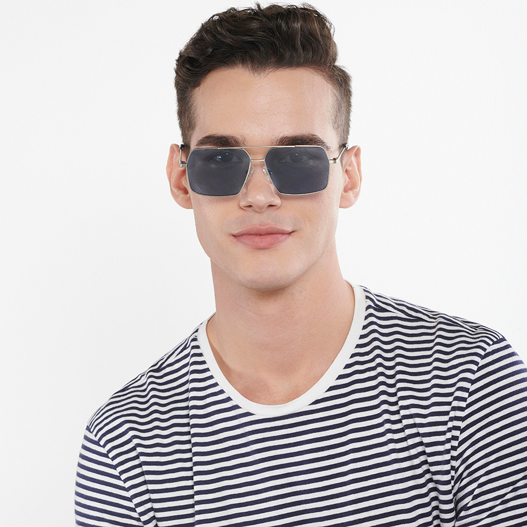 Vincent Chase Online Gunmetal Full Rim Rectangle left side