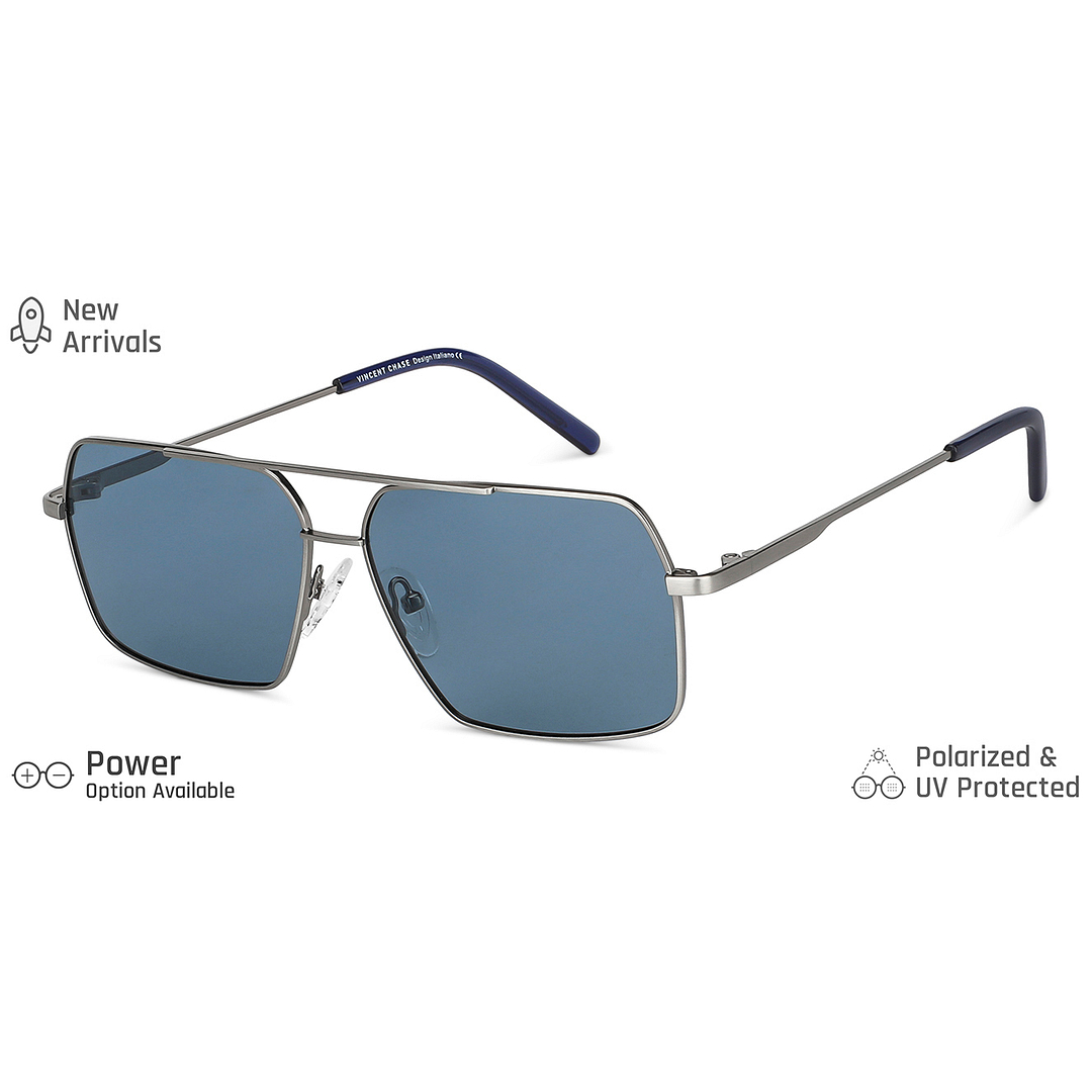 Vincent Chase Online Gunmetal Full Rim Rectangle right side