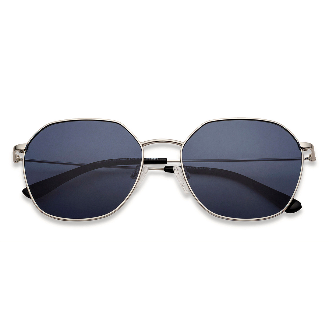 Vincent Chase Online Silver Full Rim Geometric left side