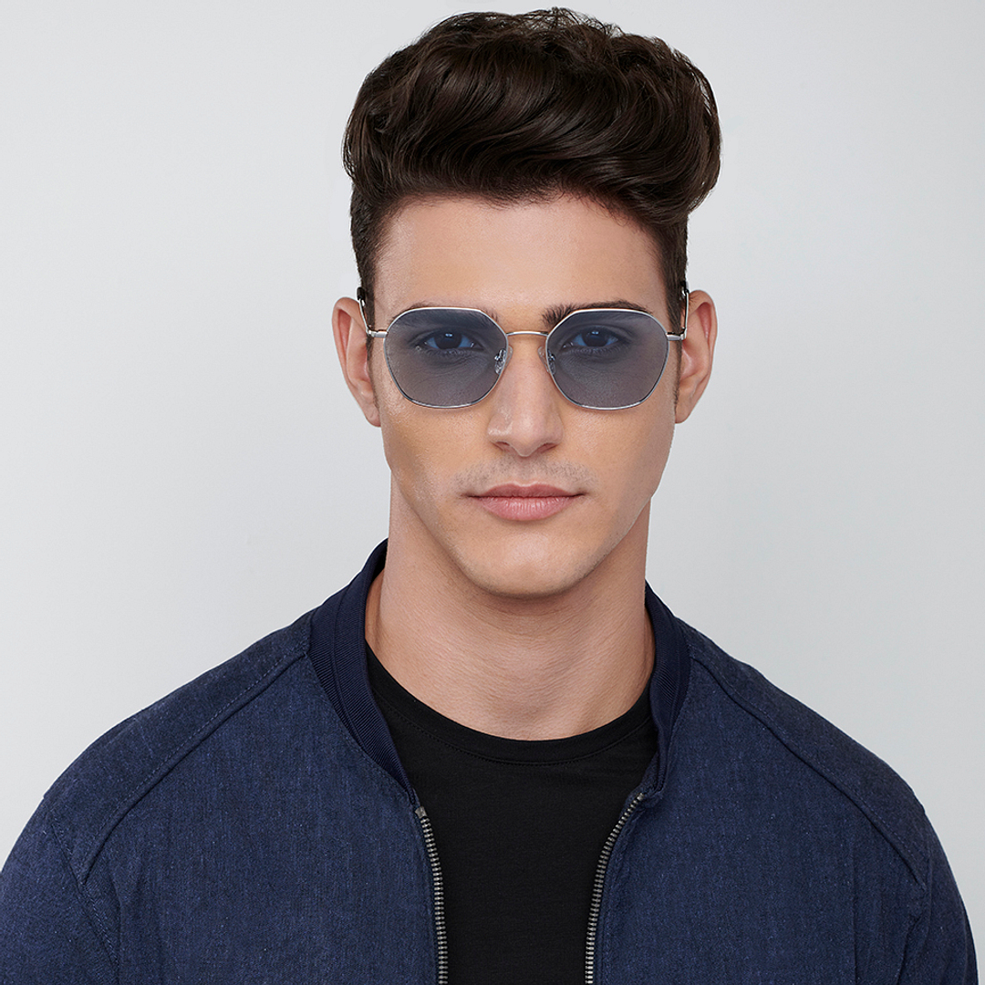 Vincent Chase Online Silver Full Rim Geometric left side