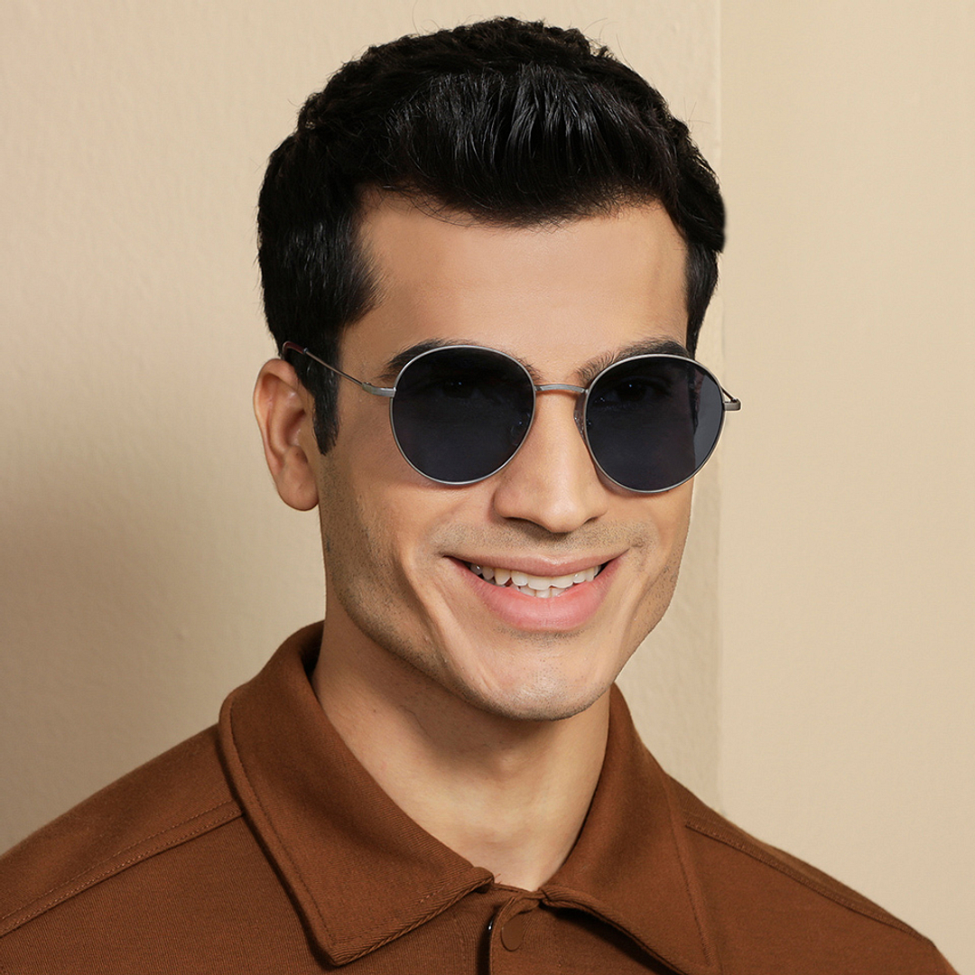 Vincent Chase Online Gunmetal Full Rim Round right side