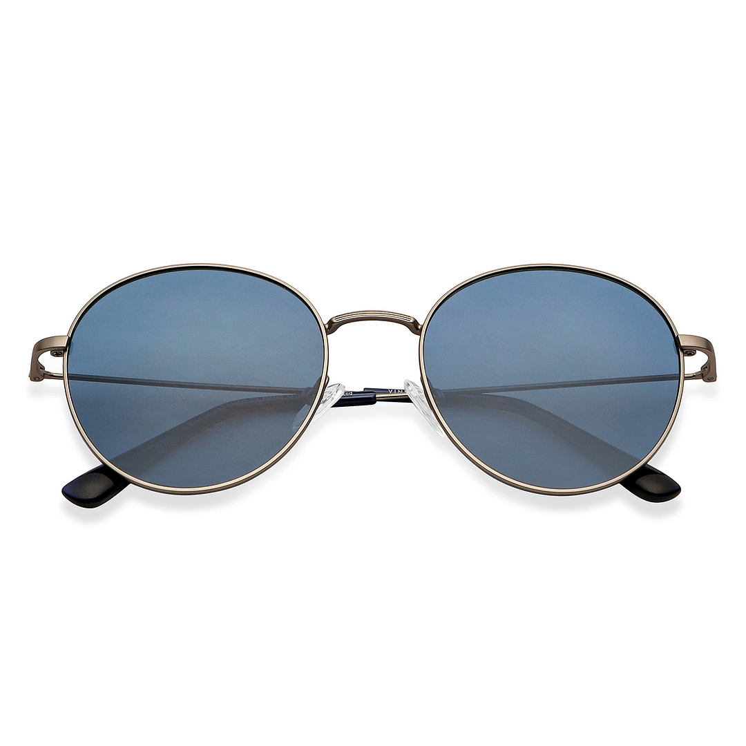 Vincent Chase Online Gunmetal Full Rim Round left side