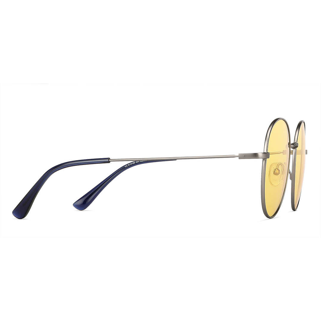 Vincent Chase Online Silver Full Rim Round left side