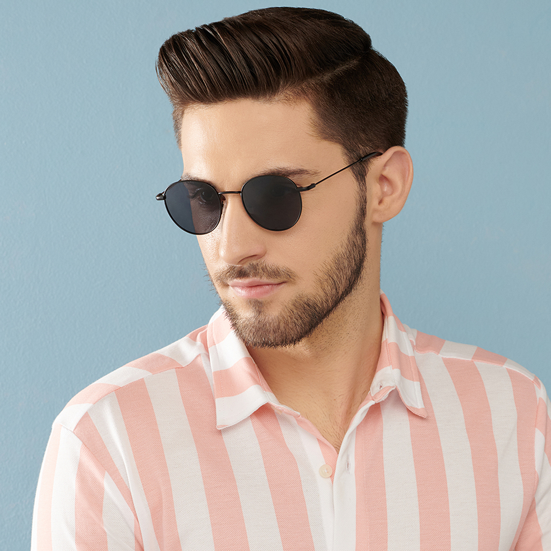 Vincent Chase Online Black Full Rim Round left side