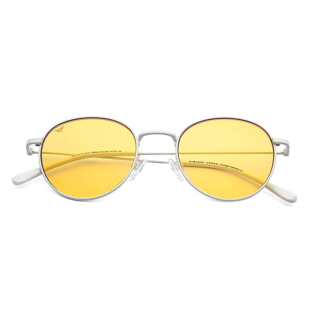 Vincent Chase Online White Full Rim Round left side