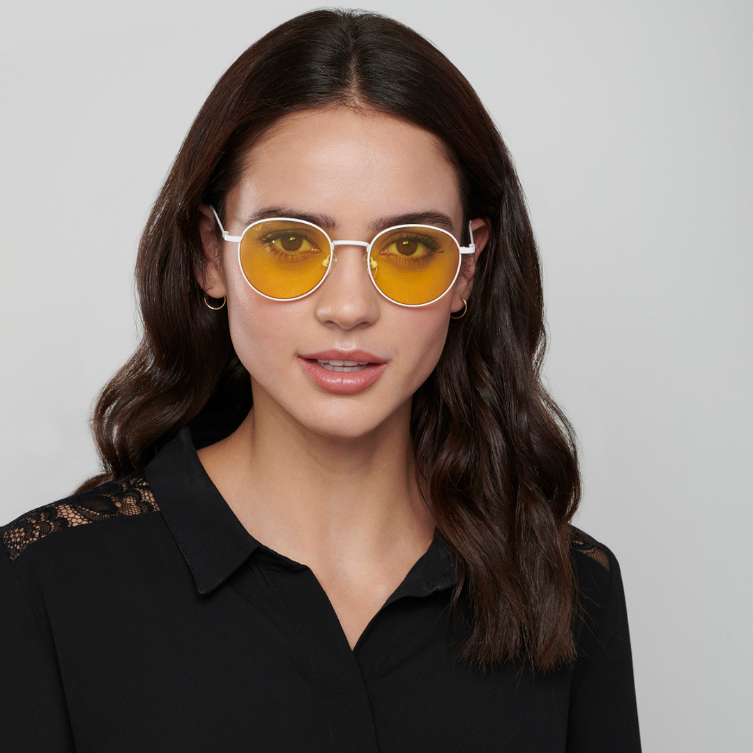 Vincent Chase Online White Full Rim Round left side