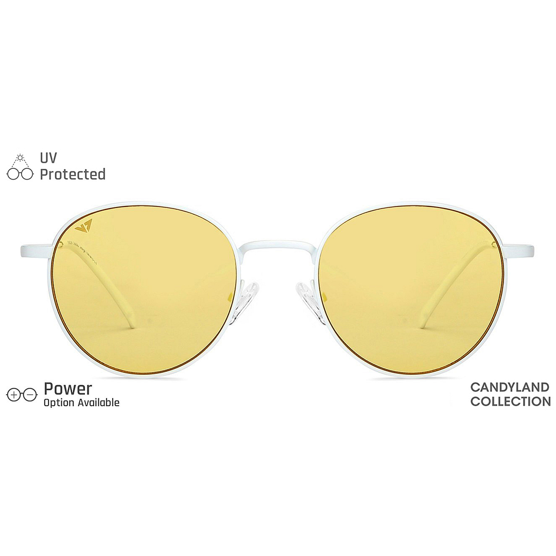 Vincent Chase Online White Full Rim Round left side