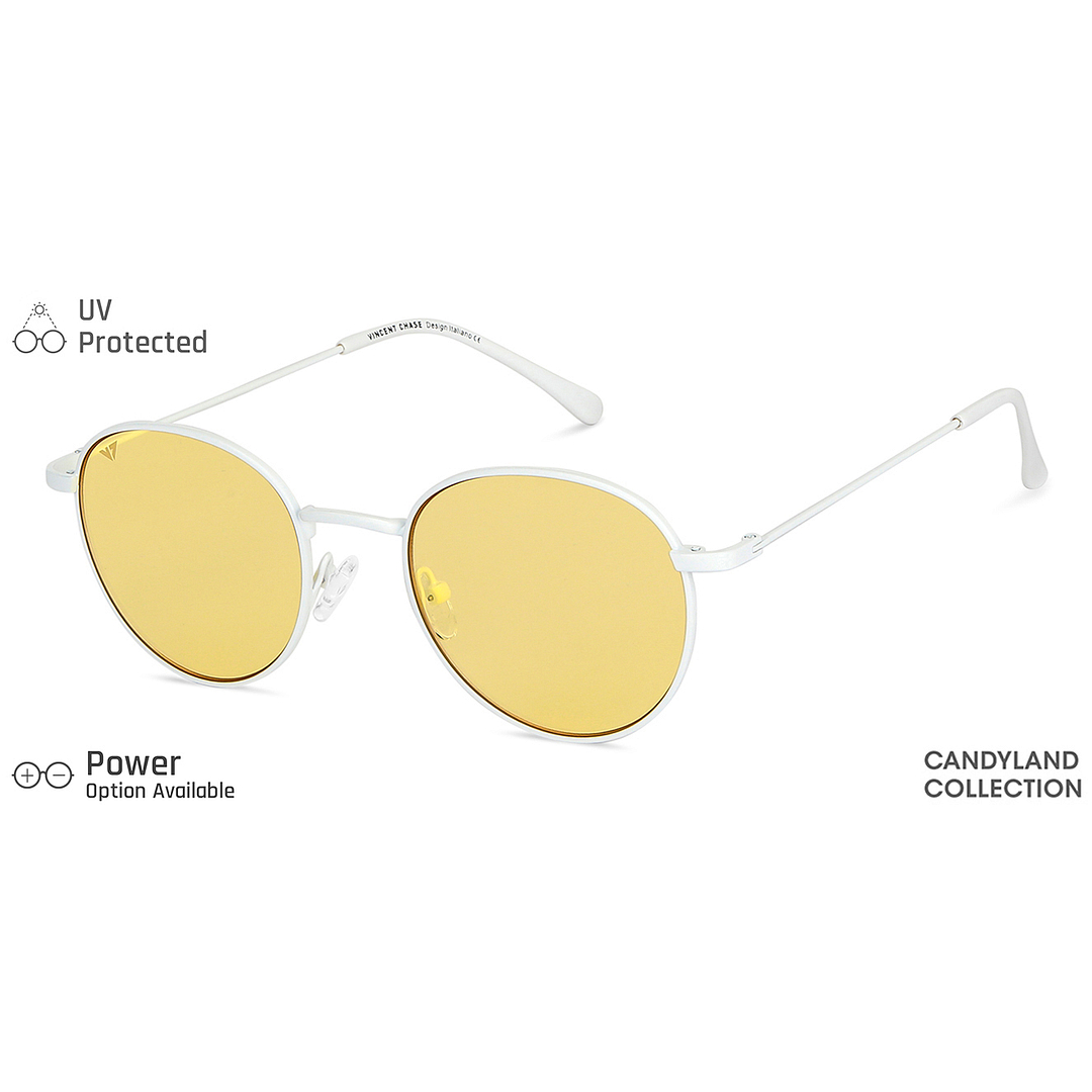 Vincent Chase Online White Full Rim Round right side